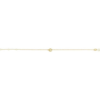 14K Yellow Initial E 6 1/2-7 1/2" Bracelet