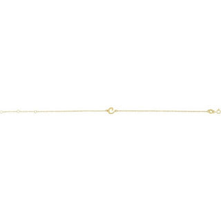 14K Yellow Initial C 6 1/2-7 1/2" Bracelet