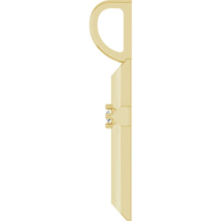 14K Yellow .0075 CT Natural Diamond Cross Pendant