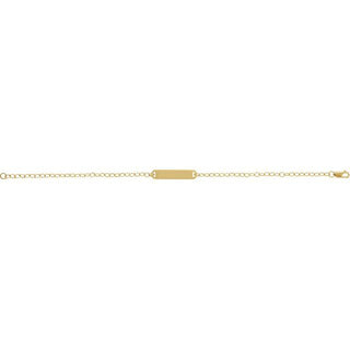 14K Yellow Engravable Bar 7" Bracelet