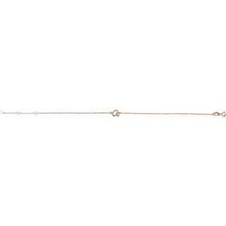 14K Rose Initial A 6 1/2-7 1/2" Bracelet