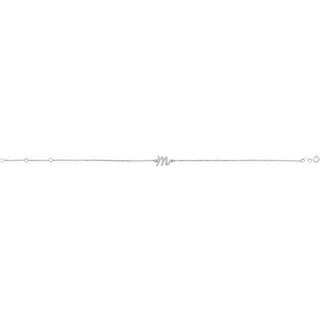 Platinum Initial M 6 1/2-7 1/2" Bracelet
