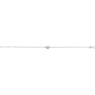 Platinum Initial E 6 1/2-7 1/2" Bracelet