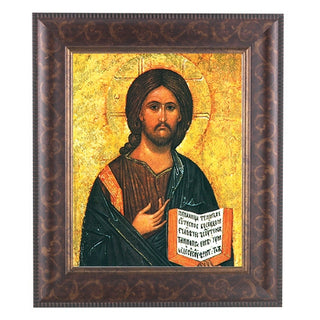 Christ All Knowing In Art Deco Frame 10.25X12.25" 8X10 Print
