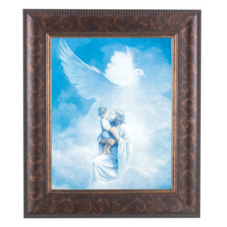 Christ Welcoming Child Art Deco Frame 10.25X12.25" 8X10 Print