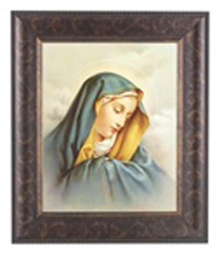 Our Lady of Sorrows In Art Deco Frame 10.25X12.25" 8X10 Print