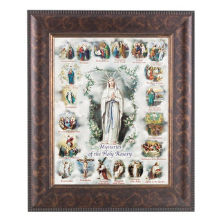 Mysteries Of The Rosary Art Deco Frame 10.25X12.25"8X10 Print
