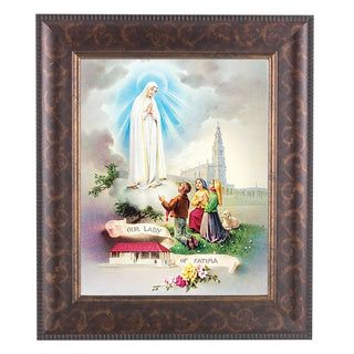 Our Lady Of Fatima In Art Deco Frame 10.25X12.25" 8X10 Print