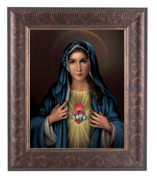 Immaculate Heart Of Mary 8X10 Art Deco Frame 10.25X12.25