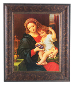 Madonna Of The Grapes In Art Deco Frame 10.25X12.25" 8X10Prt