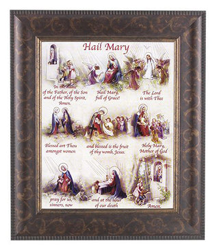 Hail Mary In Art Deco Frame 10.25X12.25" 8X10 Print