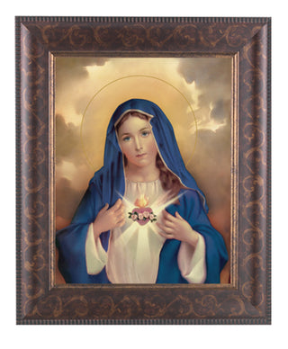 Immaculate Heart Of Mary 8X10Rt Art Deco Frame 10.25X12.25