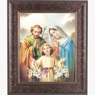 Holy Family In Art Deco Frame 10.25X12.25" 8X10 Print
