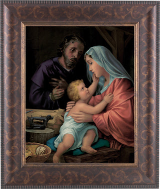 Holy Family In Art Deco Frame 10.25X12.25" 8X10 Print