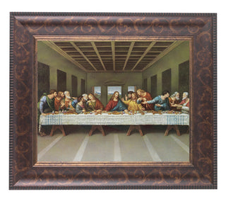 Last Supper In Cherry Frame 10.25X12.25" 8X10 Print