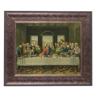 Last Supper In Cherry Frame 10.25X12.25" 8X10 Print