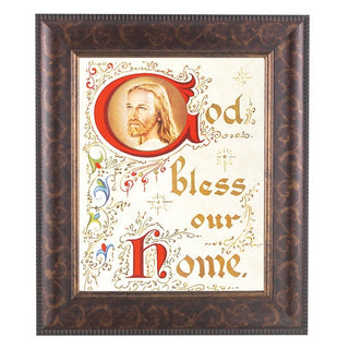 House Blessing-Christ Art Deco Frame 8X10 Print