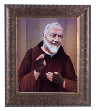 St. Pio In Art Deco Frame 10.25X12.25" 8X10 Print