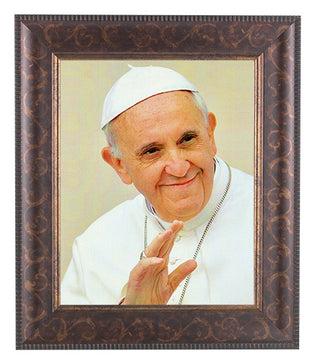 Pope Francis In Art Deco Frame 10.25X12.25" 8X10 Print