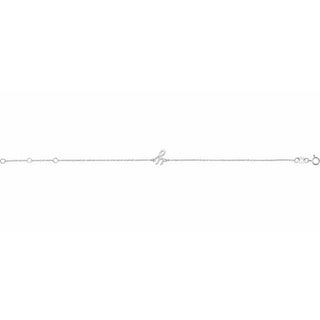 14K White Initial Y 6 1/2-7 1/2" Bracelet