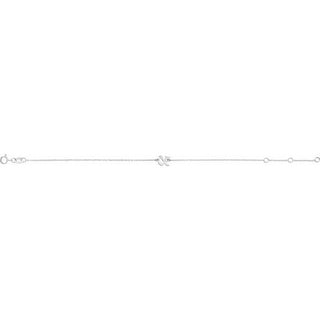 Platinum Initial X 6 1/2-7 1/2" Bracelet