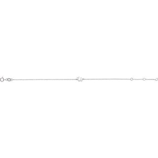 14K White Initial U 6 1/2-7 1/2" Bracelet