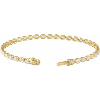 14K Yellow 4 9/10 CTW Lab-Grown Diamond Line 7" Bracelet