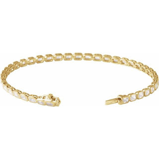 14K Yellow 6 1/4 CTW Lab-Grown Diamond Line 7" Bracelet