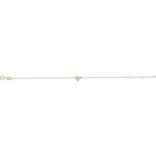 14K Rose Initial O 6 1/2-7 1/2" Bracelet