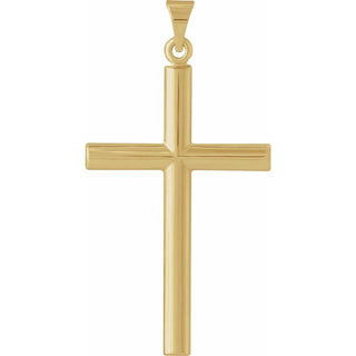 14K Yellow 31.5x20 mm Cross Pendant