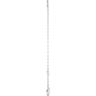 14K White Sans Serif Initial A 6 1/2-7 1/2" Bracelet