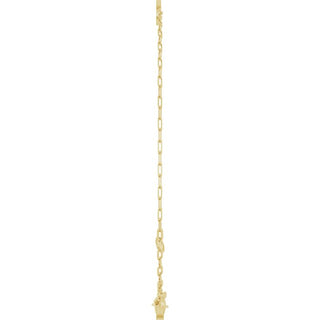 14K Yellow Sans Serif Initial D 6 1/2-7 1/2" Bracelet