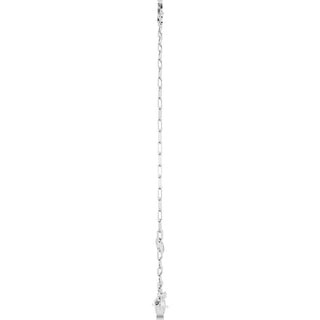 14K White Sans Serif Initial Z 6 1/2-7 1/2" Bracelet
