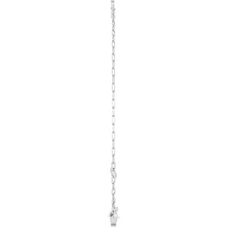 Sterling Silver Sans Serif Initial F 6 1/2-7 1/2" Bracelet