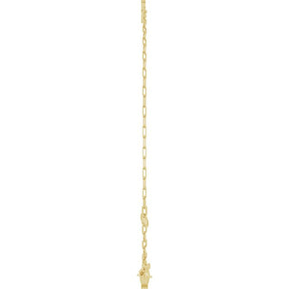 14K Yellow Sans Serif Initial F 6 1/2-7 1/2" Bracelet