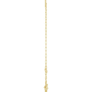14K Yellow Sans Serif Initial M 6 1/2-7 1/2" Bracelet