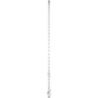 Sterling Silver Sans Serif Initial X 6 1/2-7 1/2" Bracelet