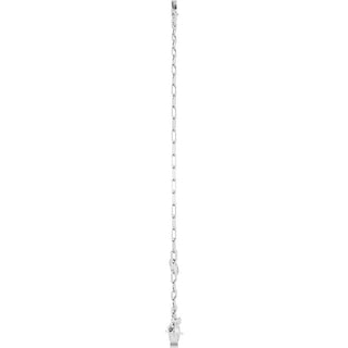 14K White Sans Serif Initial Y 6 1/2-7 1/2" Bracelet