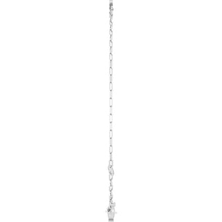 14K White Sans Serif Initial W 6 1/2-7 1/2" Bracelet