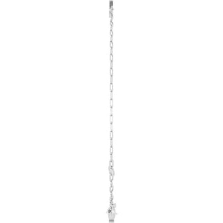 Sterling Silver Sans Serif Initial V 6 1/2-7 1/2" Bracelet