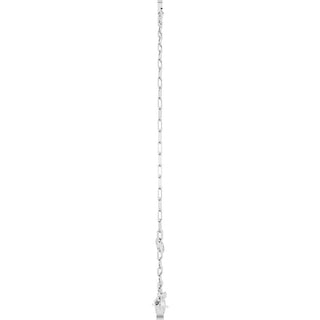 Sterling Silver Sans Serif Initial T 6 1/2-7 1/2" Bracelet