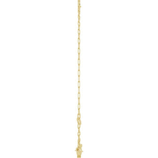 14K Yellow Sans Serif Initial T 6 1/2-7 1/2" Bracelet