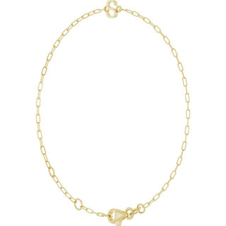 14K Yellow Sans Serif Initial S 6 1/2-7 1/2" Bracelet