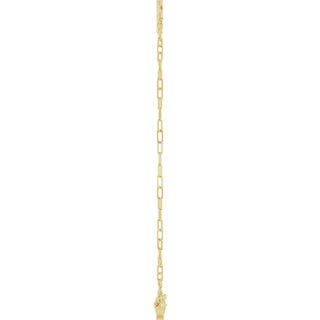 14K Yellow Sideways Cross 7" Bracelet