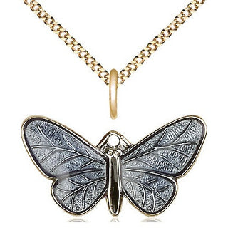 14kt Gold Filled Butterfly Medal Religious and Catholic Jewelry