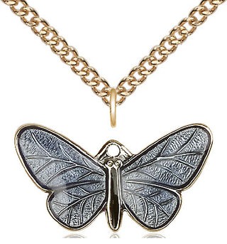 14kt Gold Butterfly Medal