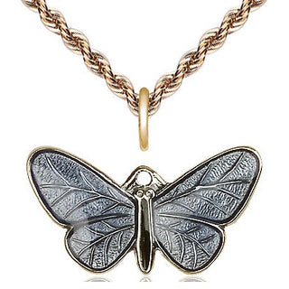 14kt Gold Butterfly Medal