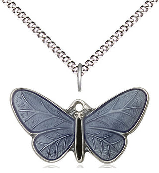 Sterling Silver Butterfly Medal Religious and Catholic Jewelry