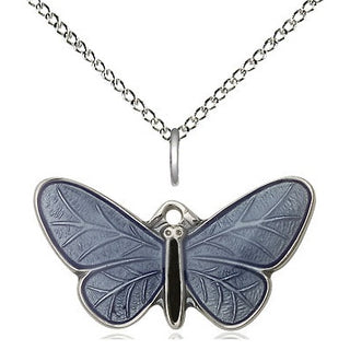 Sterling Silver Butterfly Medal Religious and Catholic Jewelry