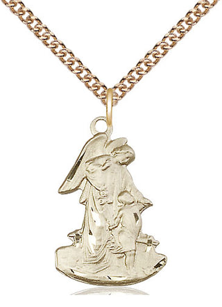 14kt Gold Filled Guardian Angel Medal Religious Jewelry